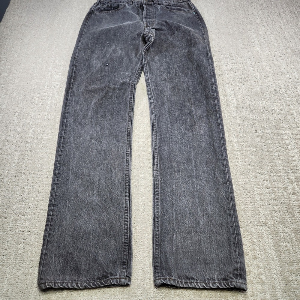 Vintage 80s Levis 501 Jeans Men 29x33 *READ‎ Black Denim USA Made Straight Leg